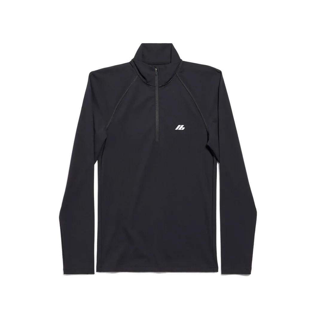 Activewear Fitted Zip-up Jacket in Black