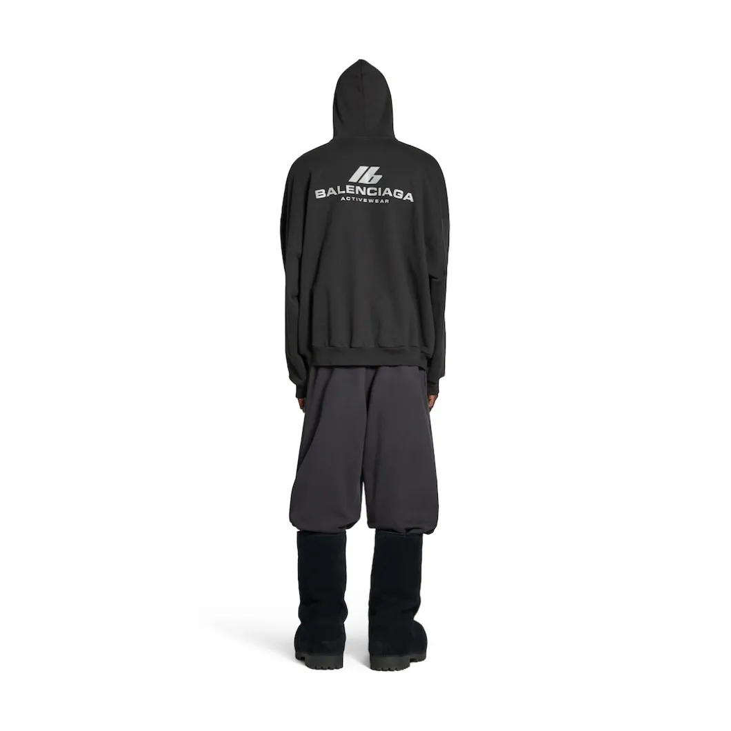 Activewear Hoodie Oversized in Black