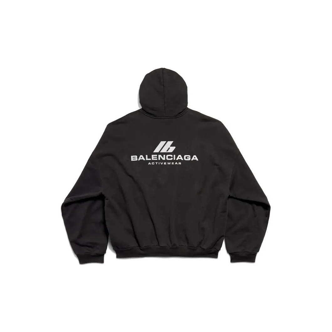 Activewear Hoodie Oversized in Black