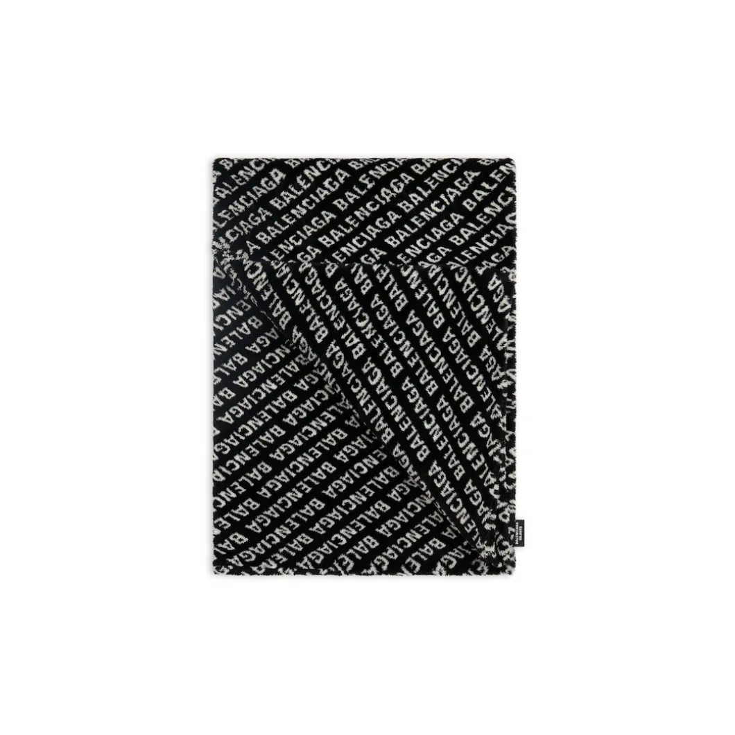 Allover Logo Blanket in Black