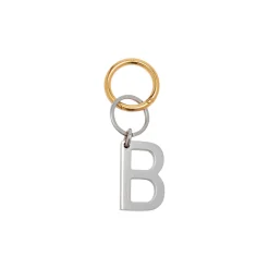 B Chain Keychain in Silver/gold