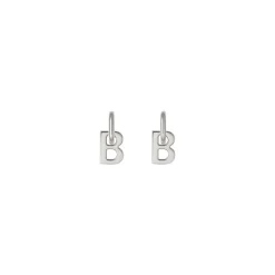 B Chain Xs Earrings in Silver