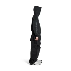 3b Stencil Hoodie Medium Fit in Black
