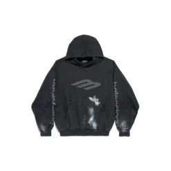 3b Stencil Hoodie Medium Fit in Black