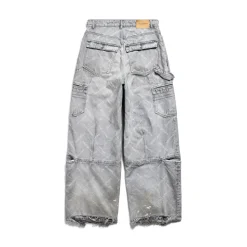 Bal Diagonal Allover Cargo Pants in Light Blue