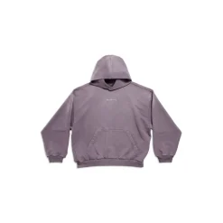 Balenciaga Back Hoodie Medium Fit in Purple/grey
