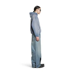 Balenciaga Back Hoodie Medium Fit in Blue