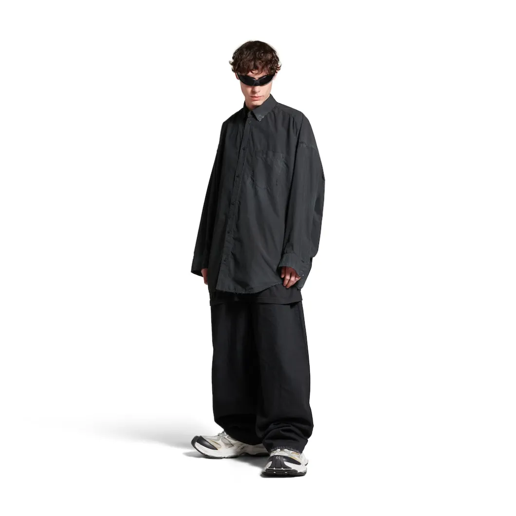 Balenciaga Cocoon Shirt Large Fit in Black