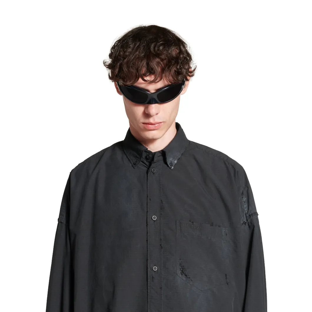 Balenciaga Cocoon Shirt Large Fit in Black