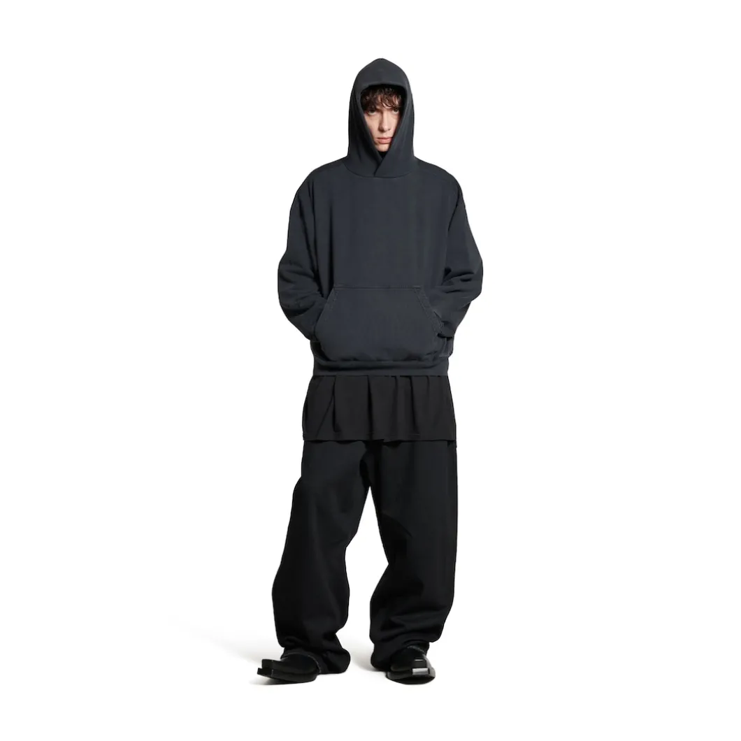 Balenciaga Hand-drawn Hoodie Medium Fit in Black/white