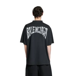Balenciaga Hand-drawn T-shirt Medium Fit in Black Faded