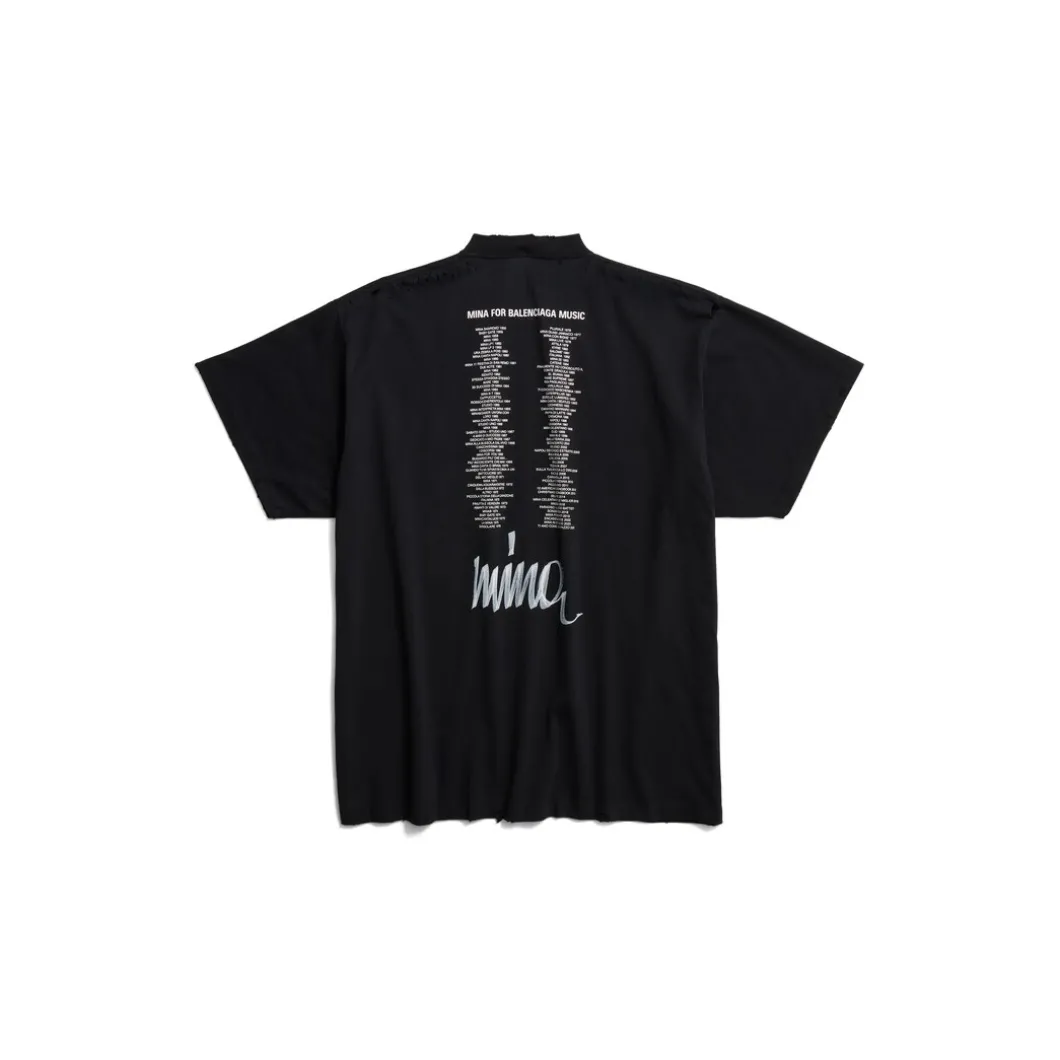Balenciaga Music | Mina Series T-shirt Oversized in Black/white