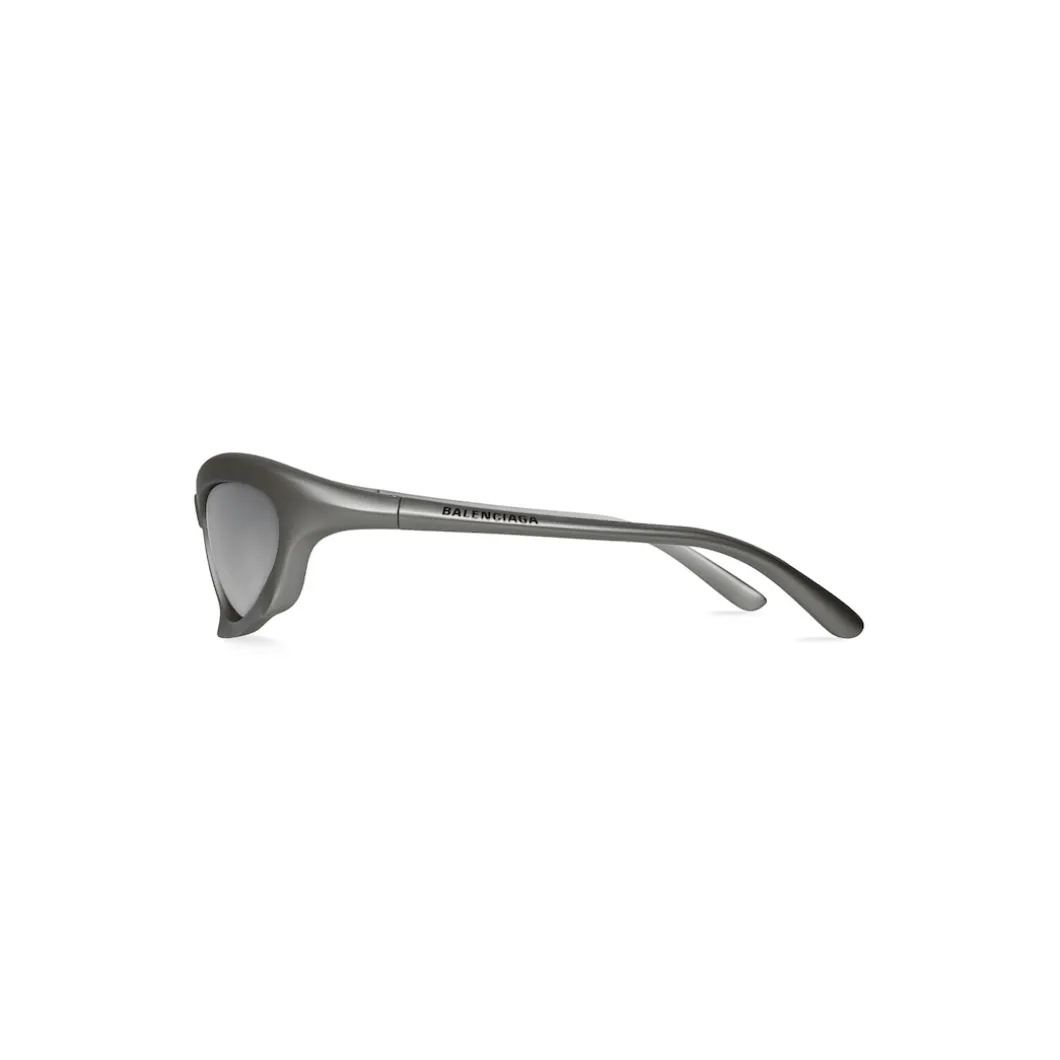 Bat Rectangle Sunglasses in Silver