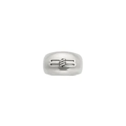 Bb Icon Signet Ring in Antique Silver