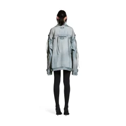 Cagole Oversized Jacket in Blue
