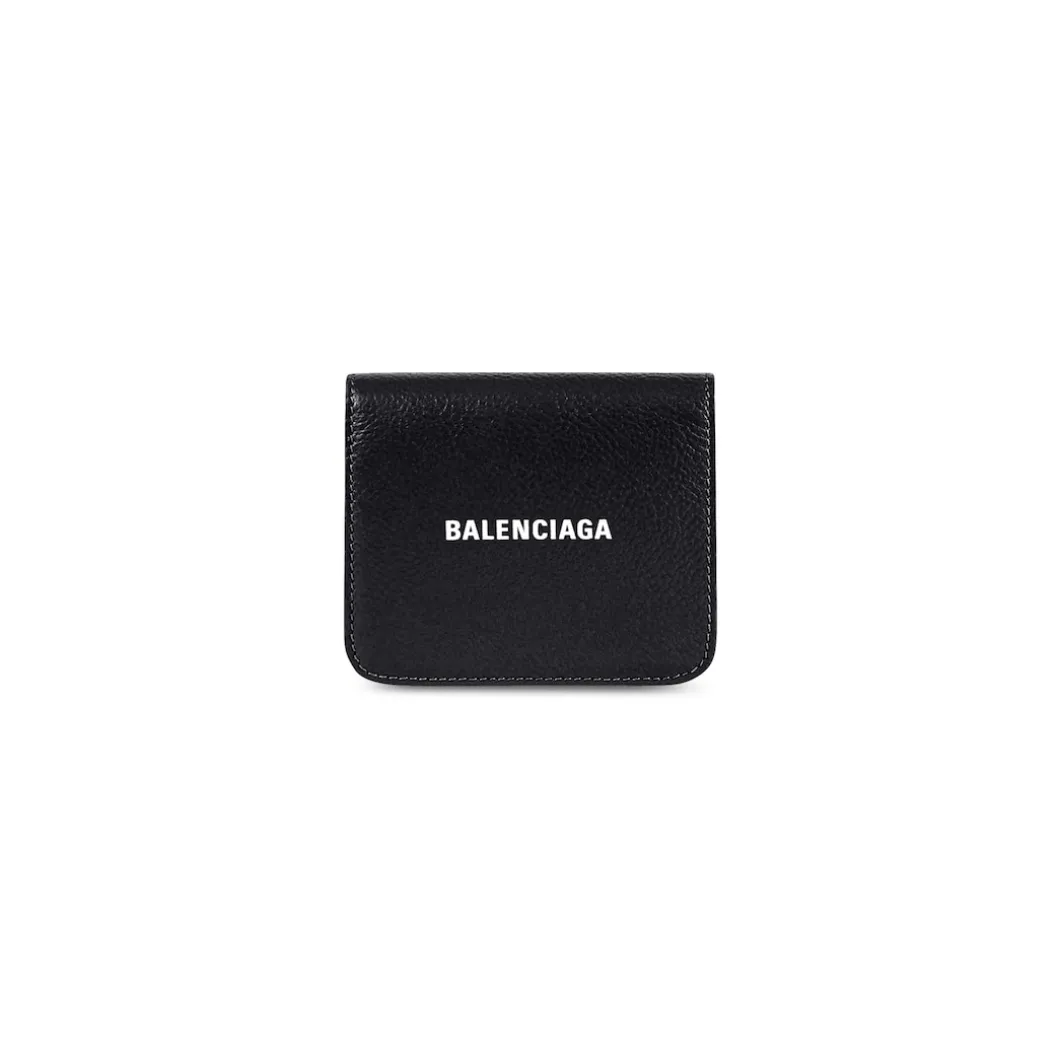 Cash Flap Coin And Card Holder in Black