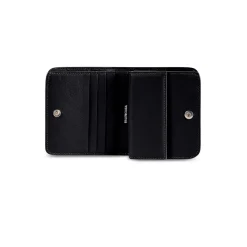 Cash Flap Coin And Card Holder in Black