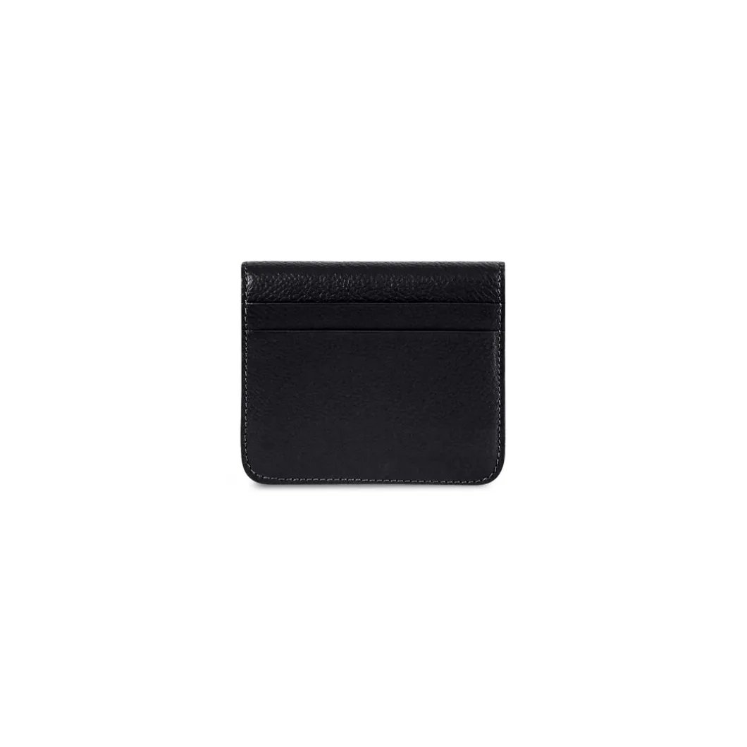 Cash Flap Coin And Card Holder in Black