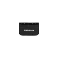 Cash Mini Wallet Crocodile Embossed in Black/white