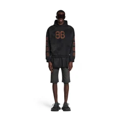 Crypto Hoodie Medium Fit in Black Faded