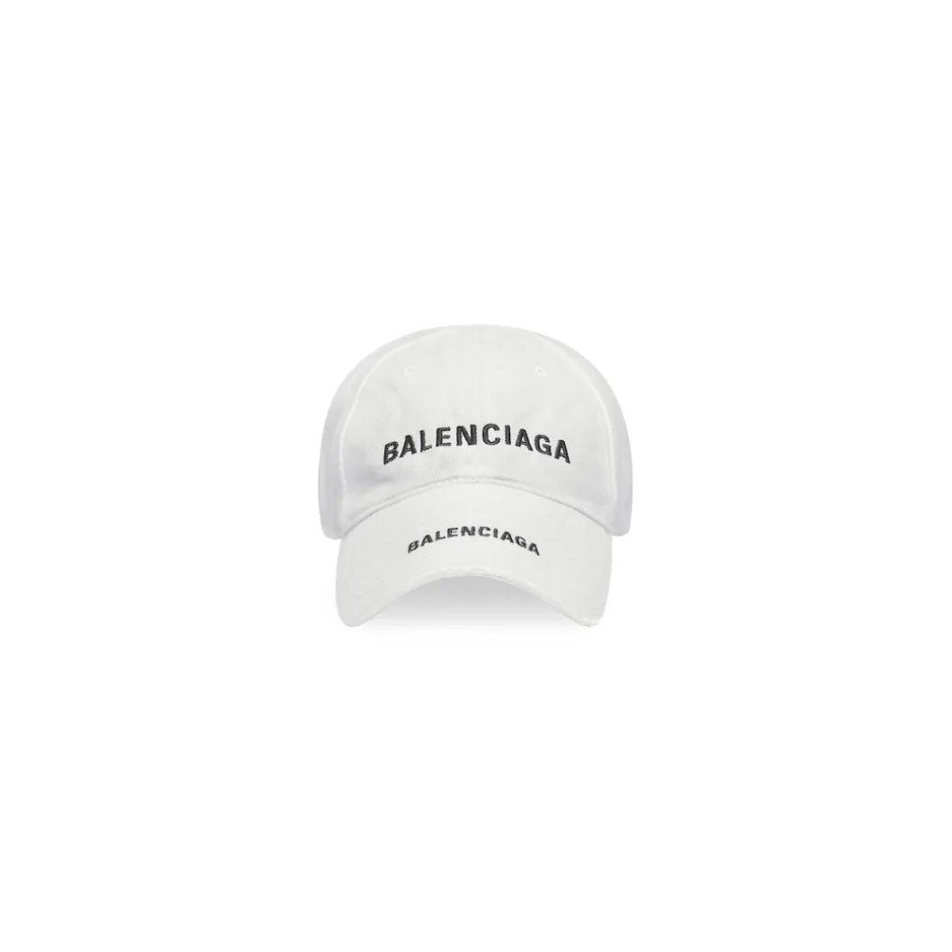 Double Logo Cap in White