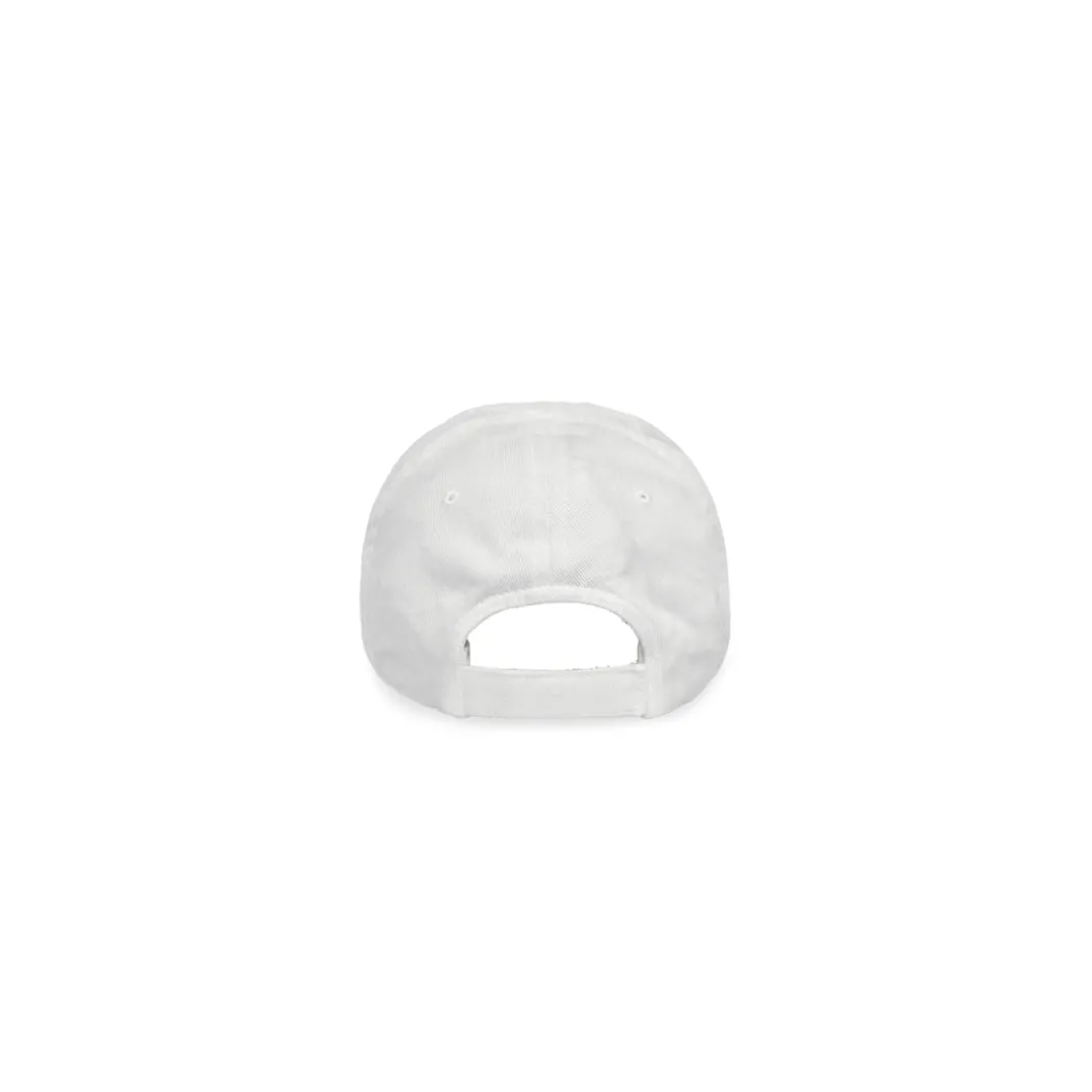 Double Logo Cap in White