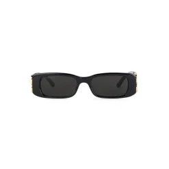 Dynasty Rectangle Sunglasses in Black
