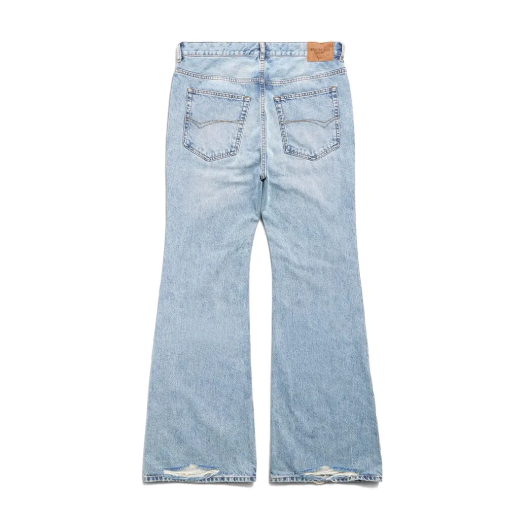 Flared Pants in Light Blue