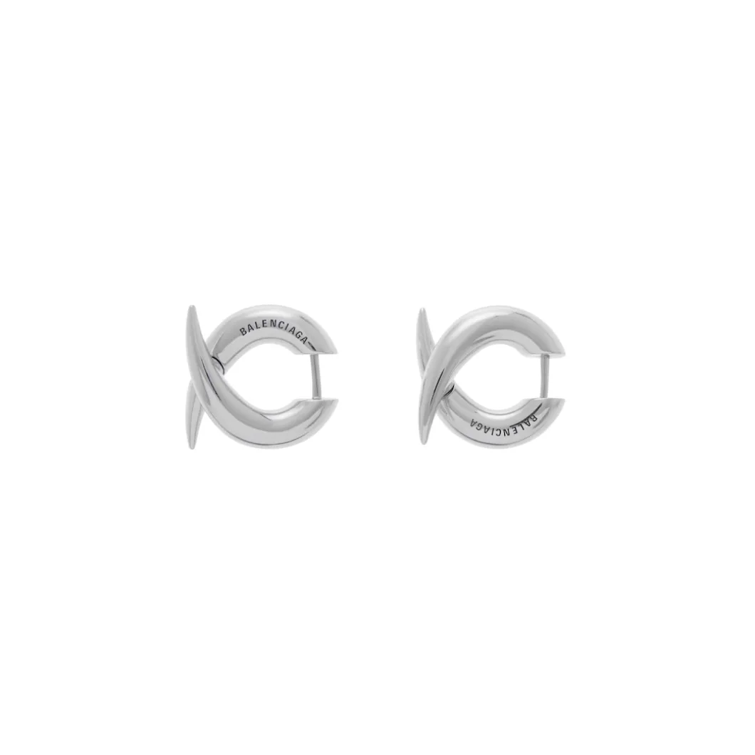 Force Horn Xs Earrings in Silver