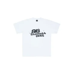 Hand-drawn Bb Icon T-shirt Medium Fit in White