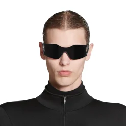 Hourglass Mask Sunglasses in Black