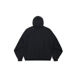 I Love Paris & Balenciaga Hoodie Large Fit in Black Faded