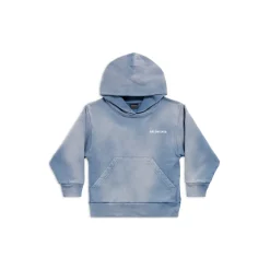 Kids - Balenciaga Back Hoodie in Blue/white