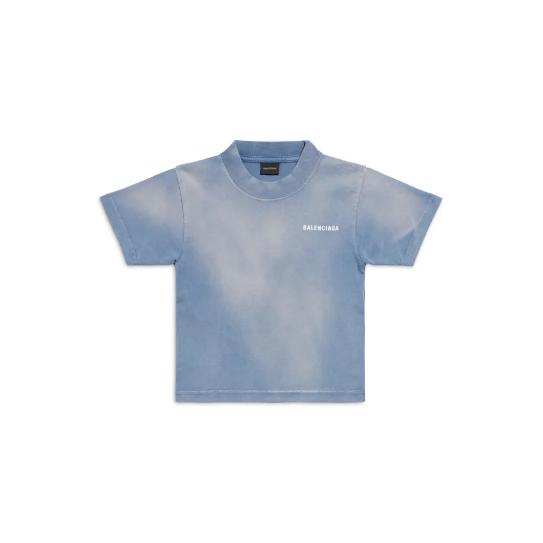 Kids - Balenciaga Back T-shirt in Blue/white