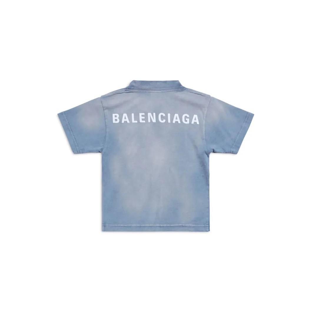 Kids - Balenciaga Back T-shirt in Blue/white