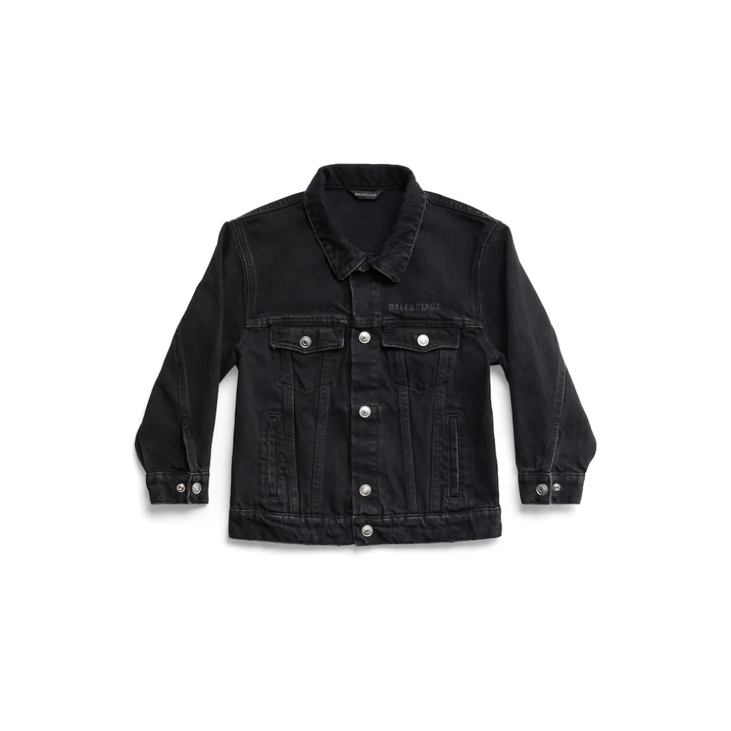 Kids - Balenciaga Oversized Jacket in Black Faded