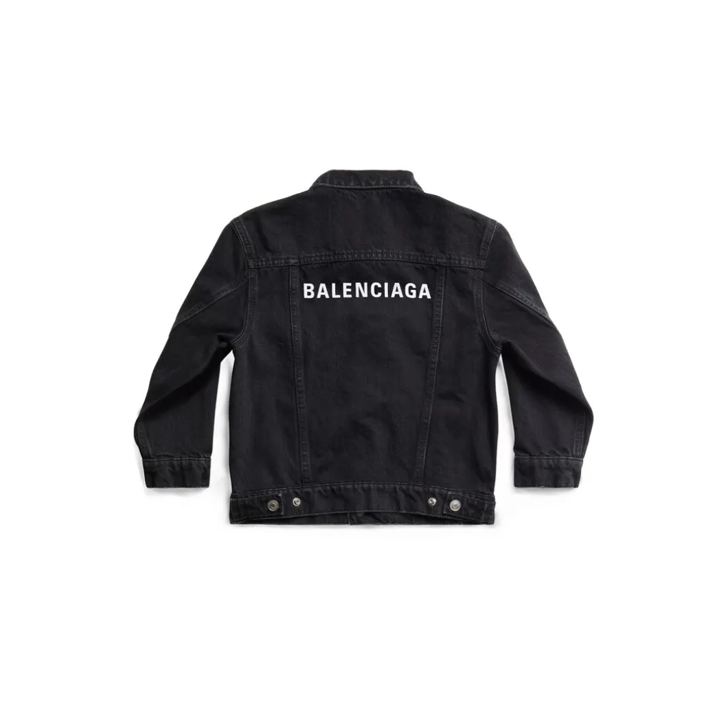 Kids - Balenciaga Oversized Jacket in Black Faded