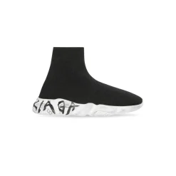 Kids - Speed Graffiti Recycled Knit Sneaker  in Black