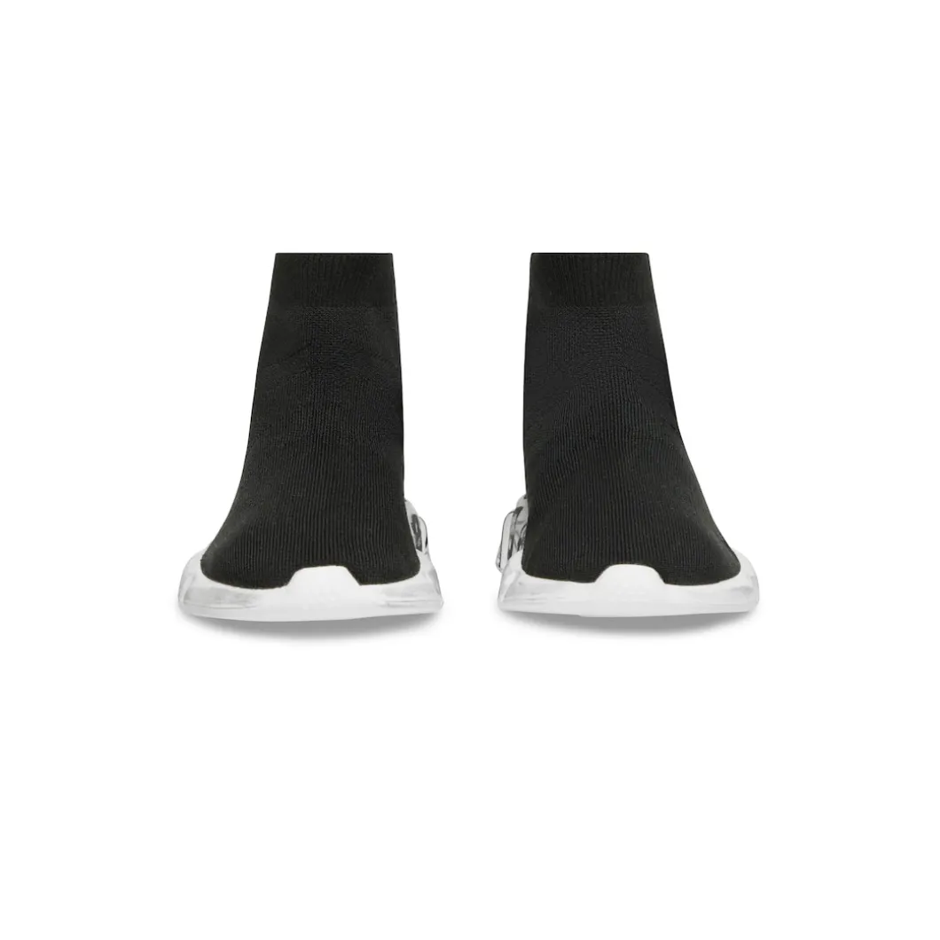 Kids - Speed Graffiti Recycled Knit Sneaker in Black