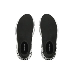 Kids - Speed Graffiti Recycled Knit Sneaker in Black
