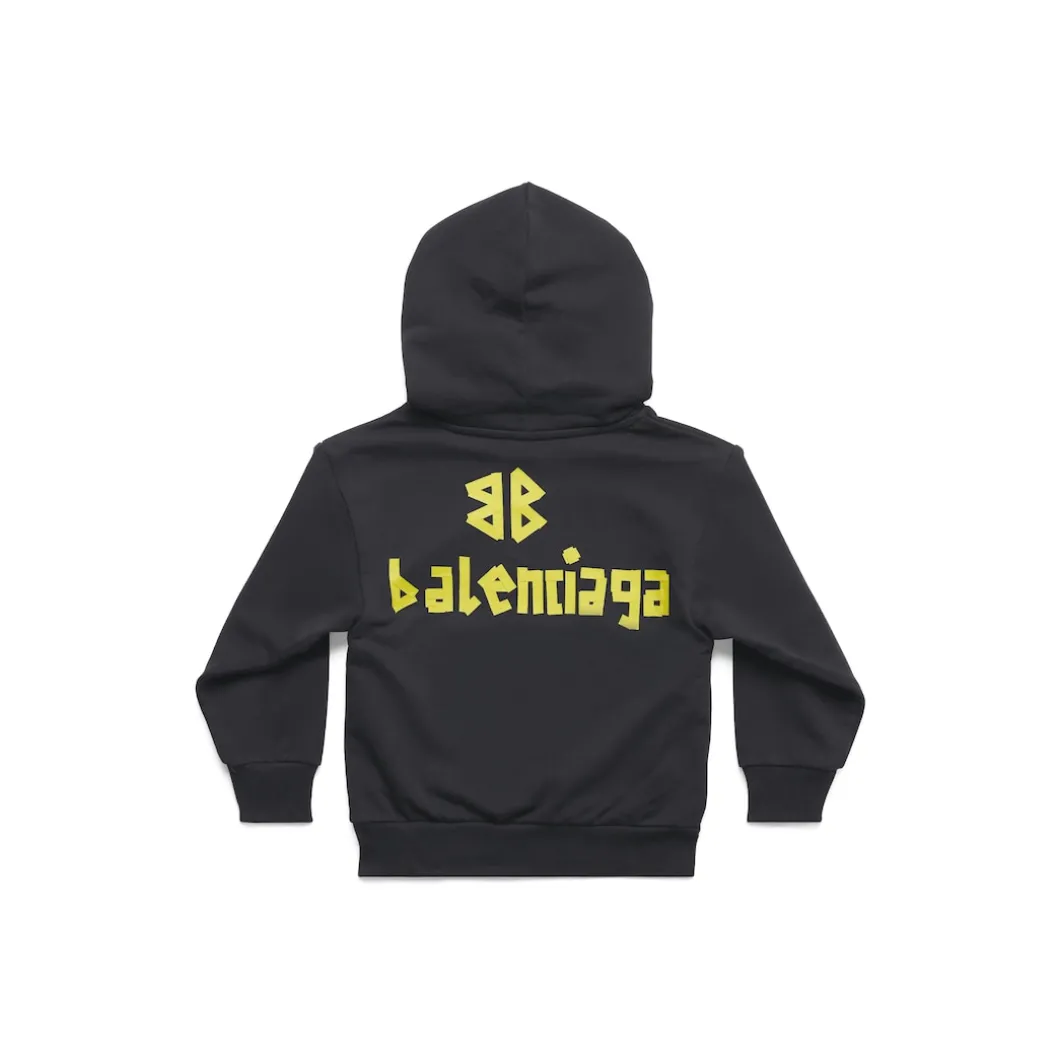 Kids - Tape Type Hoodie in Black Faded