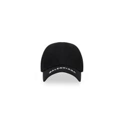 Logo Visor Cap in Black