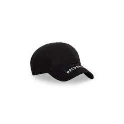 Logo Visor Cap in Black