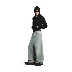 Low Crotch Pants in Light Blue