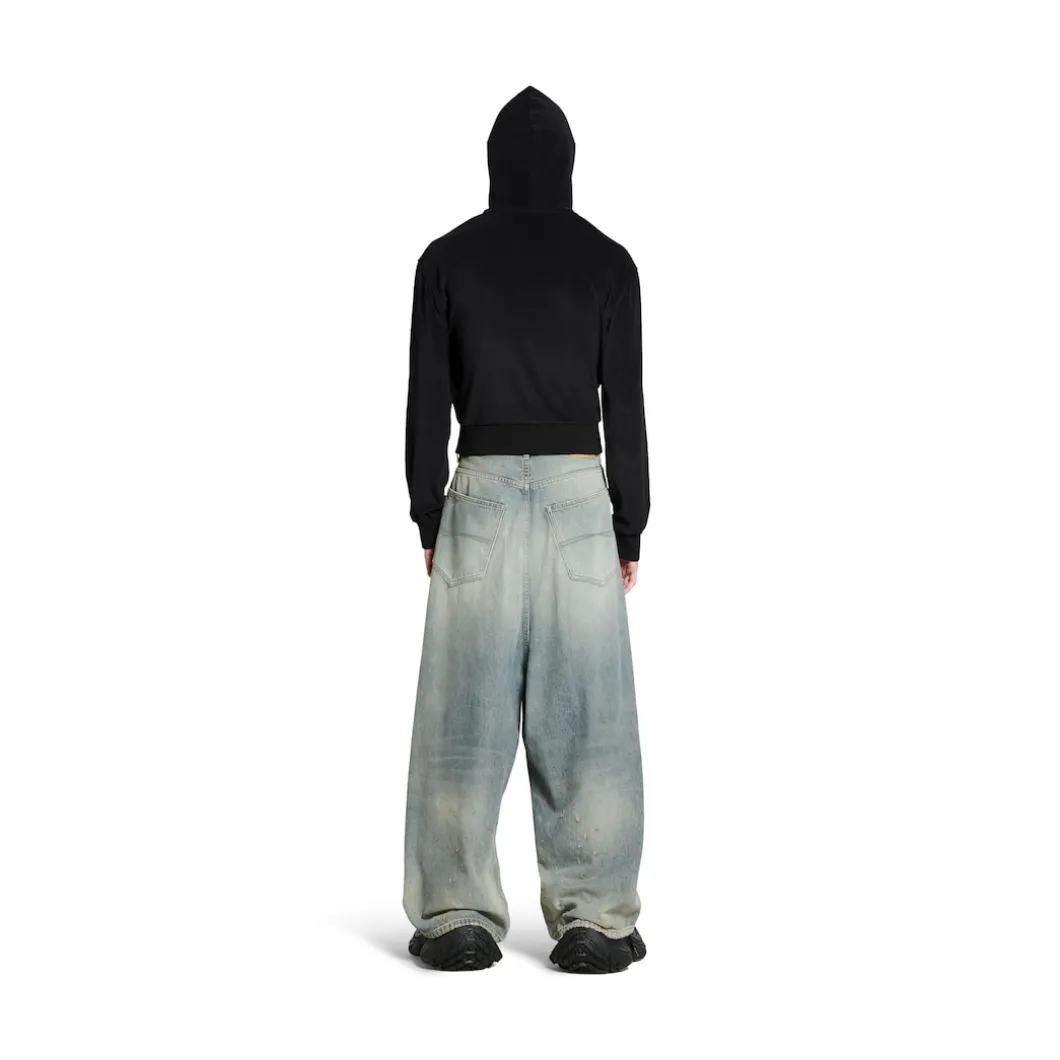 Low Crotch Pants in Light Blue
