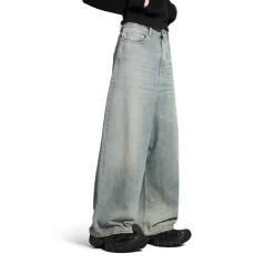 Low Crotch Pants in Light Blue