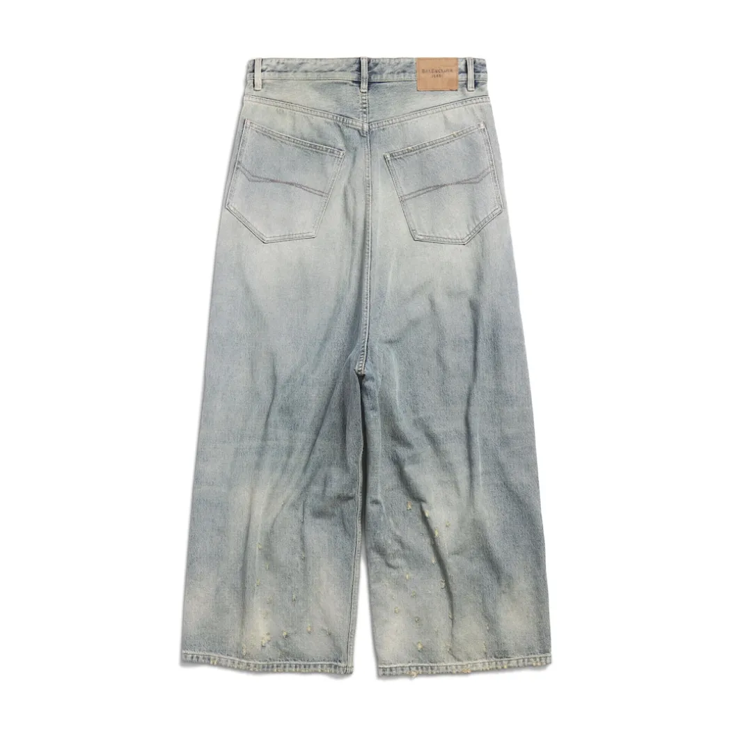 Low Crotch Pants in Light Blue