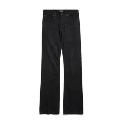 Low Waist Straight Pants in Black