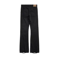 Low Waist Straight Pants in Black