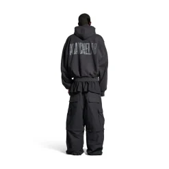 Men's Agaicnelab Hooded Bomber in Black/orange